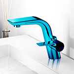 JOeRGER Exal Singel lever washbasin mixer in candy ice blue2