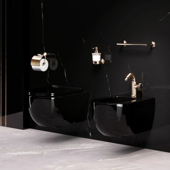 Jörger, Design, bathroom, luxury, taps, faucets, accessories, Valencia, jewelry edition, , marble, black, natural stone, bidet, mixer, accessories