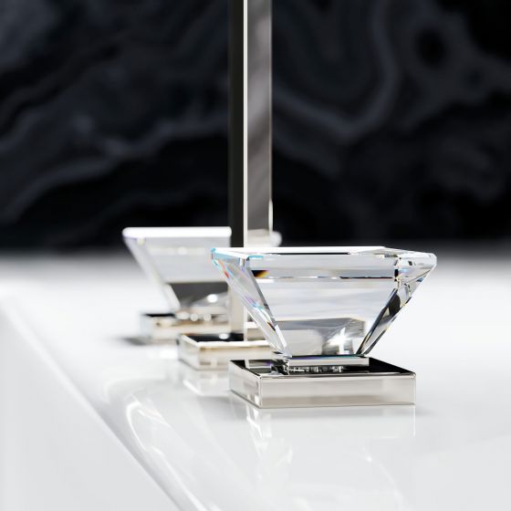 Jörger Design, Empire Royal Crystal, смеситель для раковины, в серебристом никеле