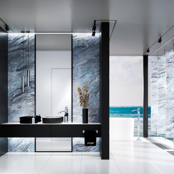 Jörger Design, Turn, chrome, faucets, washbasin, bathtub, bathroom, modern, elegant, free standing, designer faucets, joerger