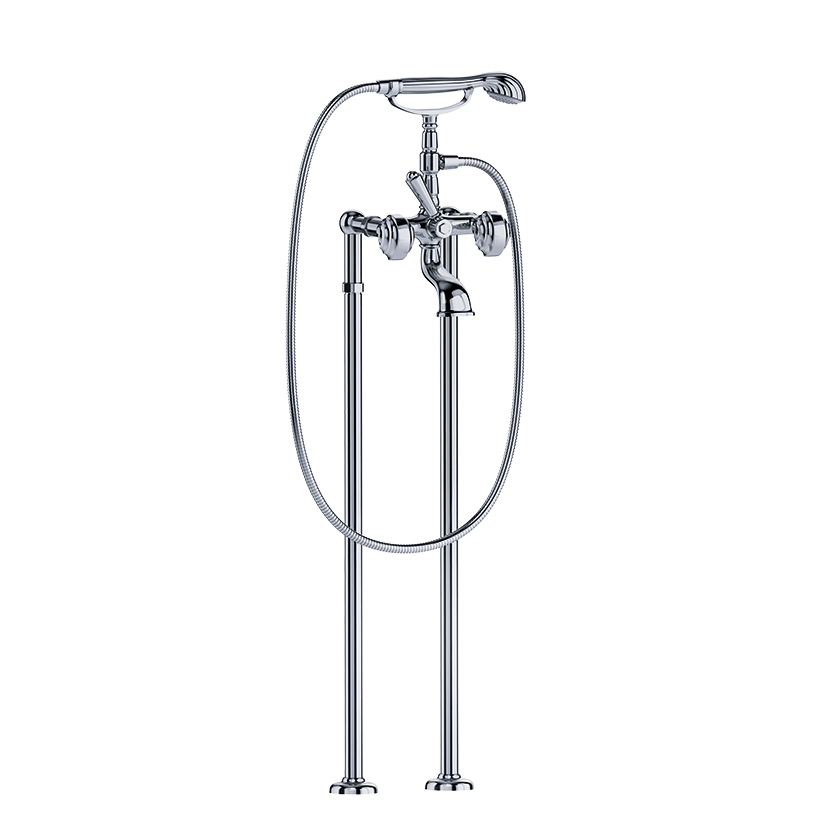 Bath tub mixer - Tub/shower mixer for supply pipes, incl. shower set - Article No. 601.20.149.xxx