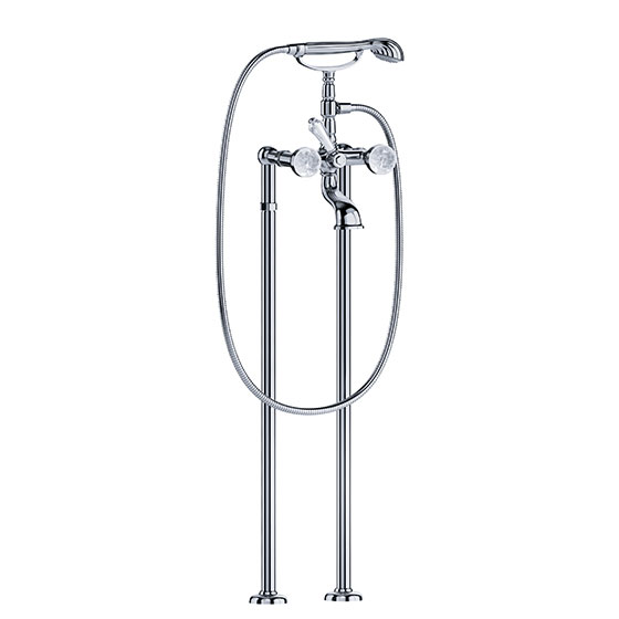 Bath tub mixer - Tub/shower mixer for supply pipes, incl. shower set - Article No. 605.20.149.xxx