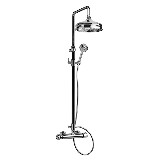 Shower mixer - Exposed shower thermostat ½", set with shower system  - Article No. 605.20.460.xxx