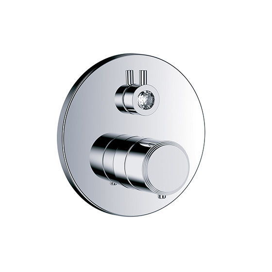 Shower mixer - Concealed wall thermostat ½" with flow control and diverter,assembly set with functional unit - Article No. 605.40.380.xxx