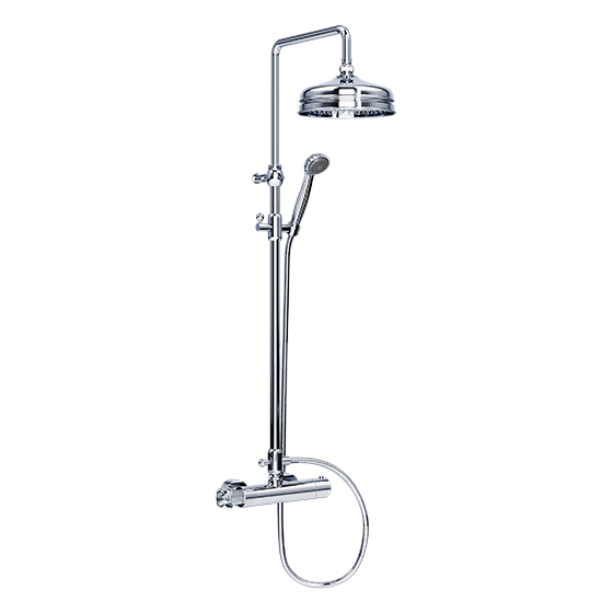 Shower mixer - Exposed shower thermostat ½", set with shower system  - Article No. 607.20.460.xxx