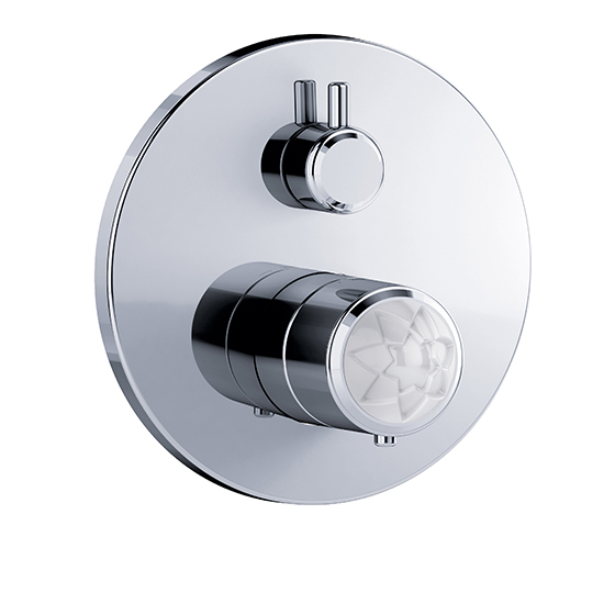 Shower mixer - Concealed wall thermostat with flow control, assembly set ½" - Article No. 631.40.360.xxx-AA