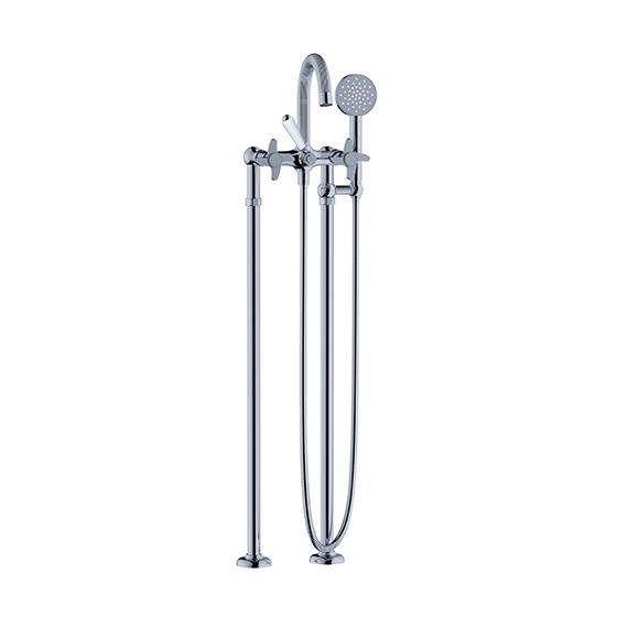 Bath tub mixer - Tub/shower mixer for supply pipes, incl. shower set  - Article No. 637.20.142.xxx