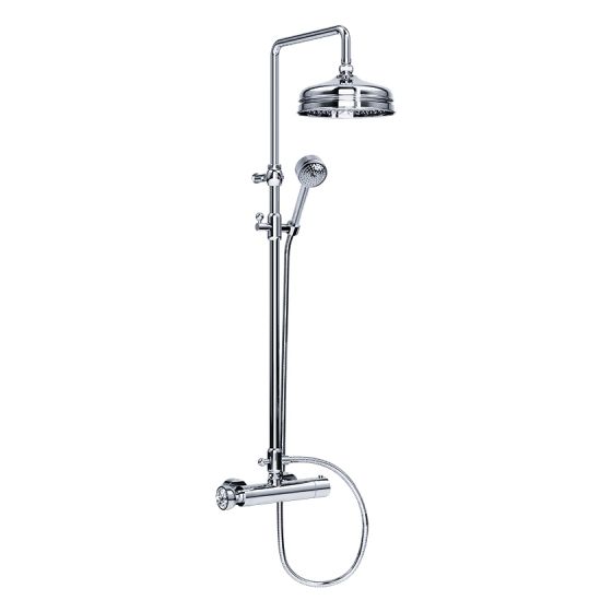 Shower mixer - Exposed shower thermostat ½", set with shower system  - Article No. 605.20.460.xxx